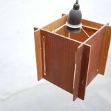 Vintage Scandinavian teak pendant lamp