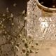 Vintage rectangular glass globe suspension
