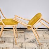 Ensemble de deux chaises vintage, Tchécoslovaquie, années 1960.