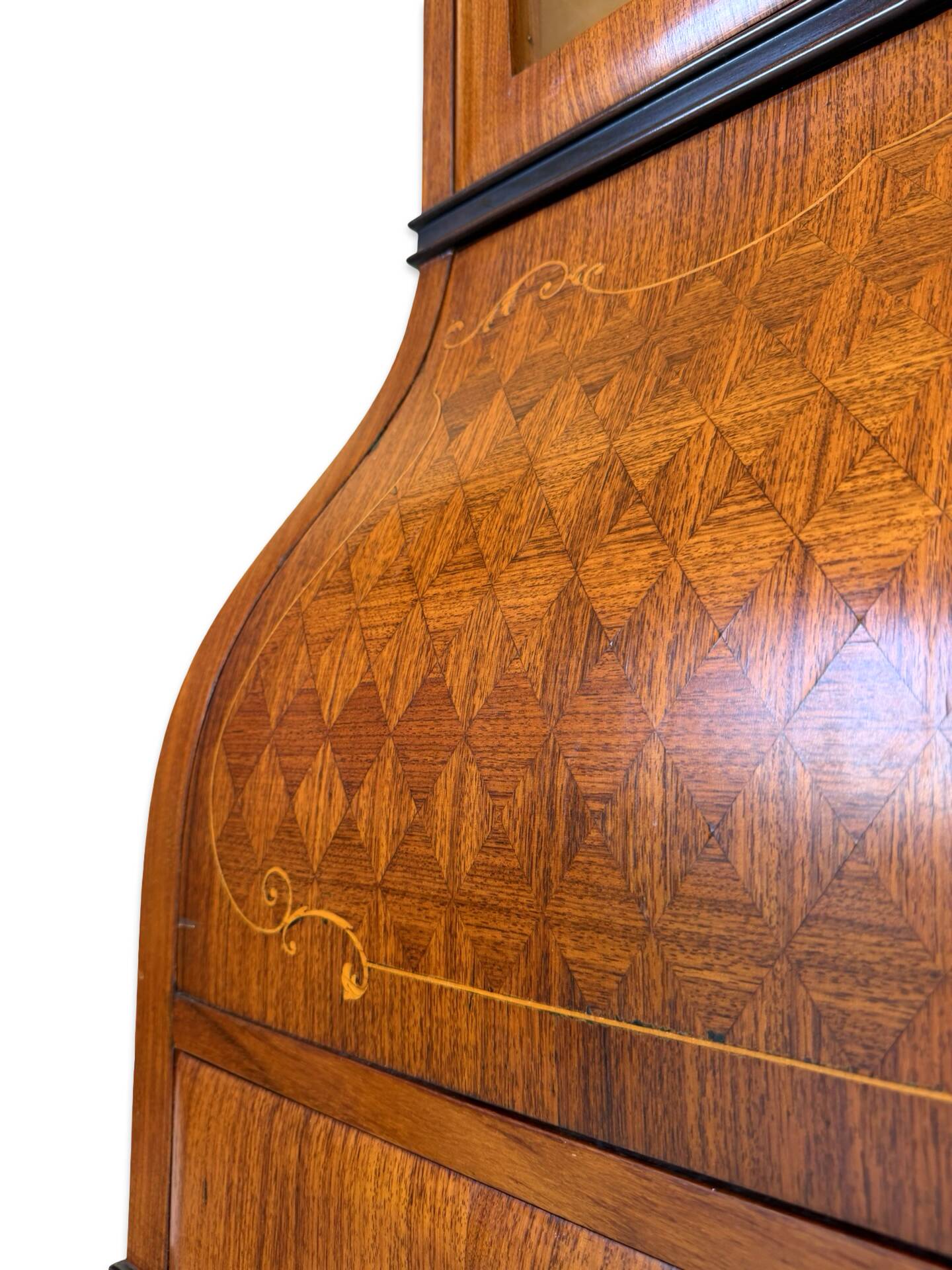 Secretary credenza in marquetry in the Italian Louis XV style from the mid-century, 1960.
