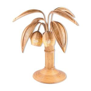 lampe cocotier en rotin