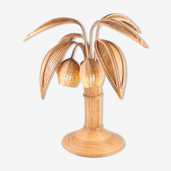 Rattan coconut lamp