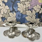 Pair of flower candlesticks