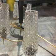 Vintage chandelier in glass and brass 1970
