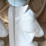 Magnificent pair of vintage ceramic bookends (D-0038)