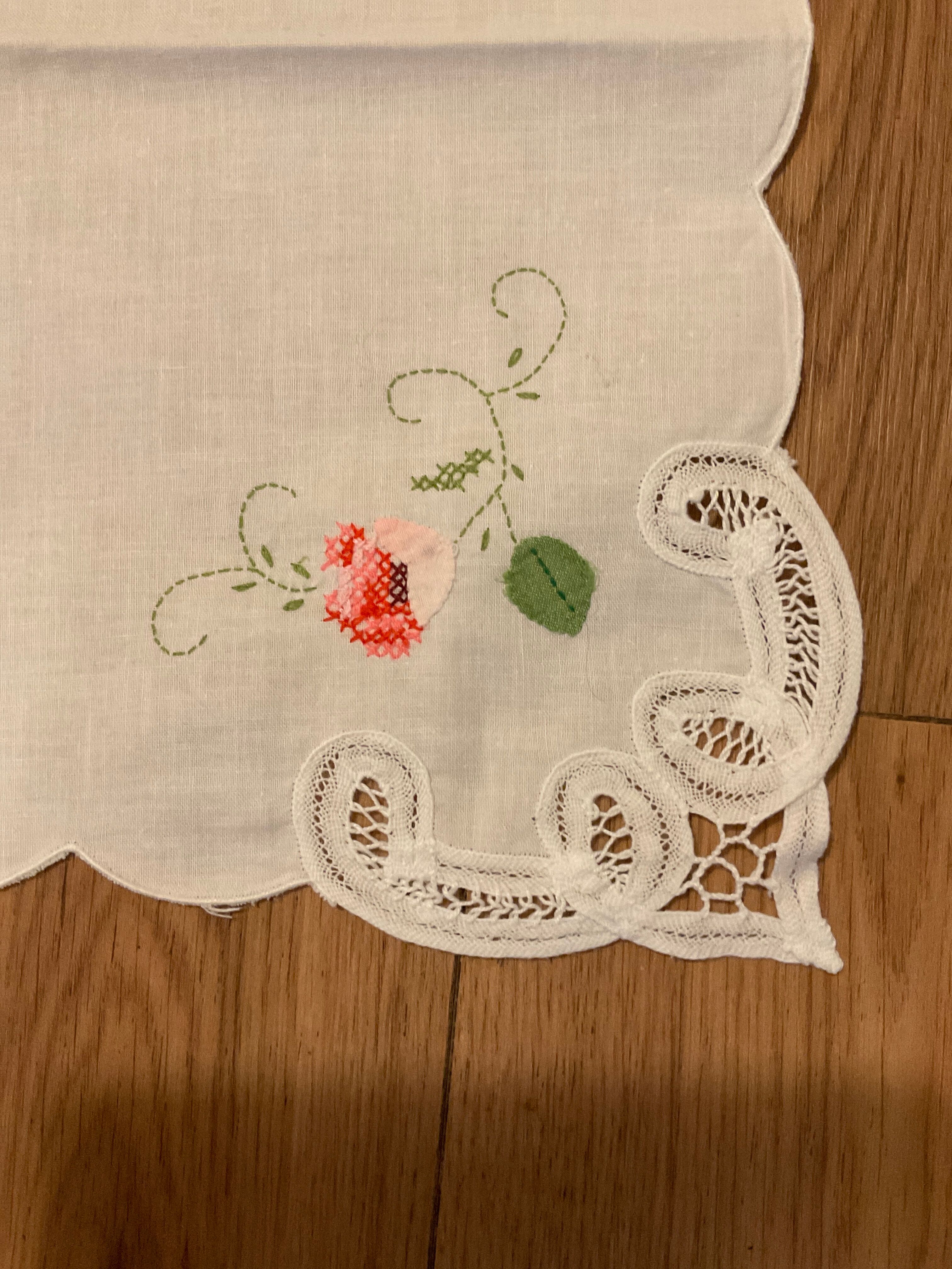 Tea tablecloth, handmade, france