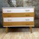Commode en chêne & rose poudré