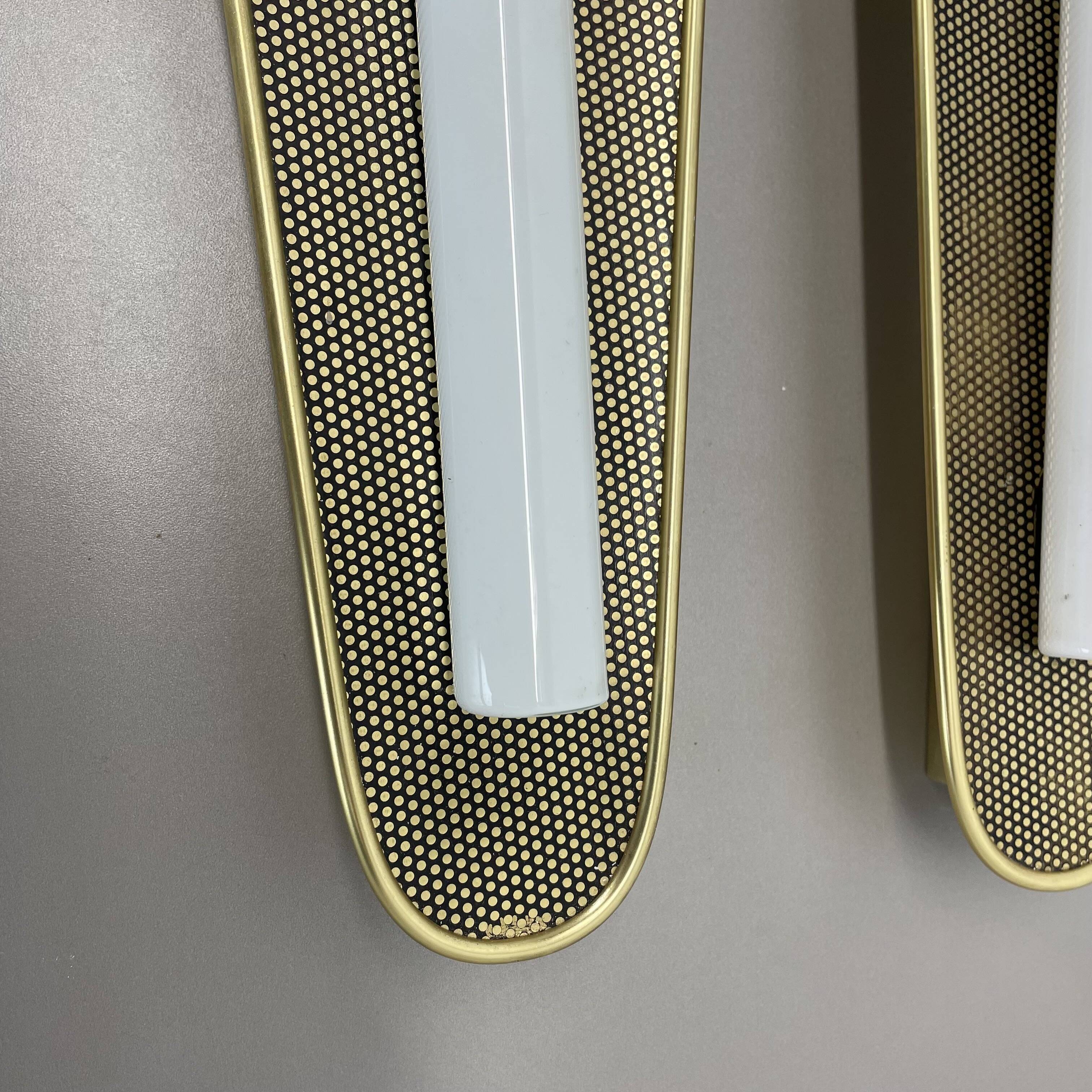 Set of 2 Large 37 cm Honeycomb Theatre Wall Light Elements, Germany, 1950s