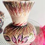Two small Rochefort-en-Terre earthenware vases signed Leray, handmade.