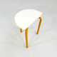 Tabouret tubulaire jaune,1970s