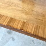 70s walnut marquetry coffee table