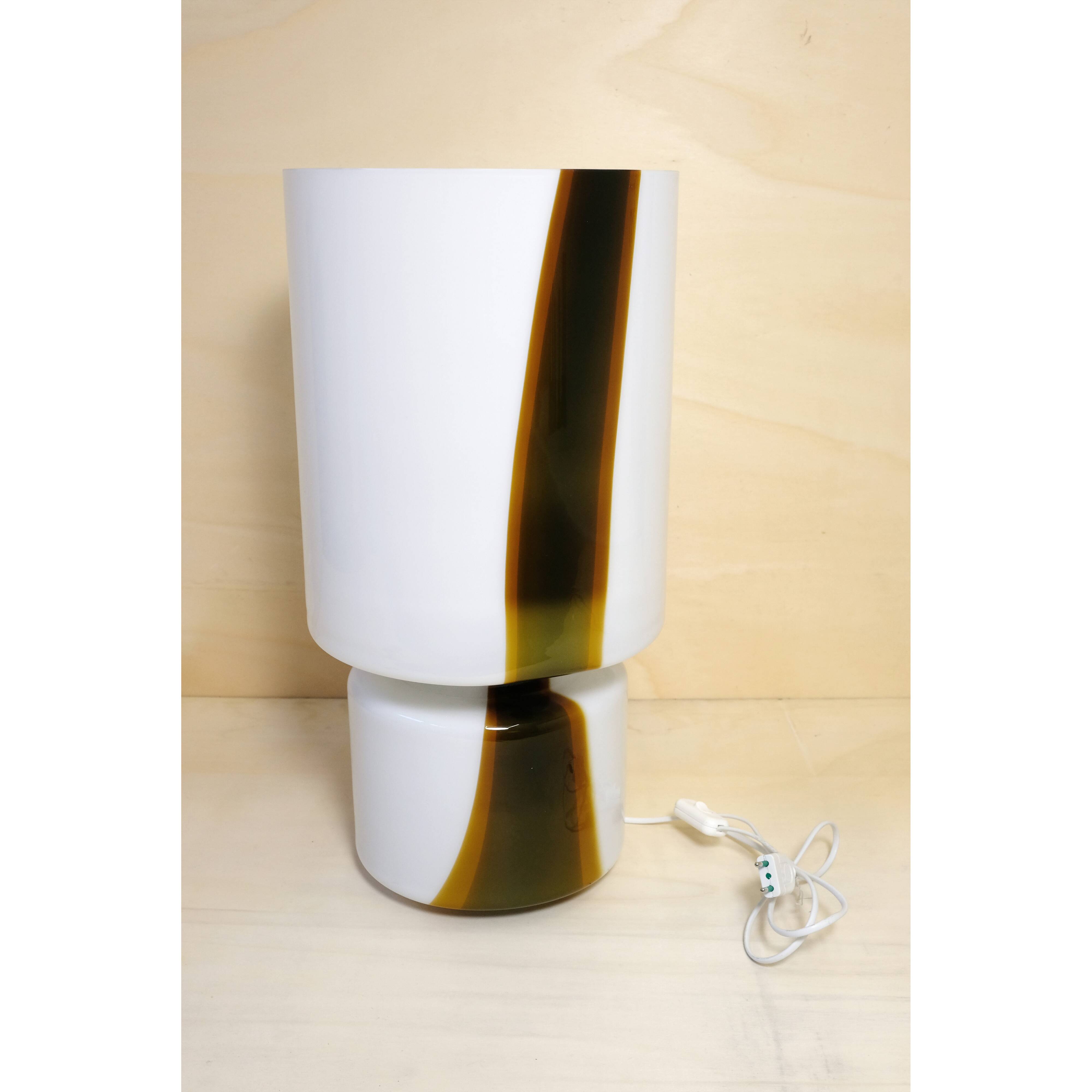 Large Italian glass table lamp.