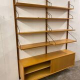 Unité murale scandinave vintage en chêne par Poul Cadovius pour Royal System, années 1960