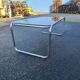 Bauhaus "laccio" style coffee table Marcel Breuer, glass and chrome tubular