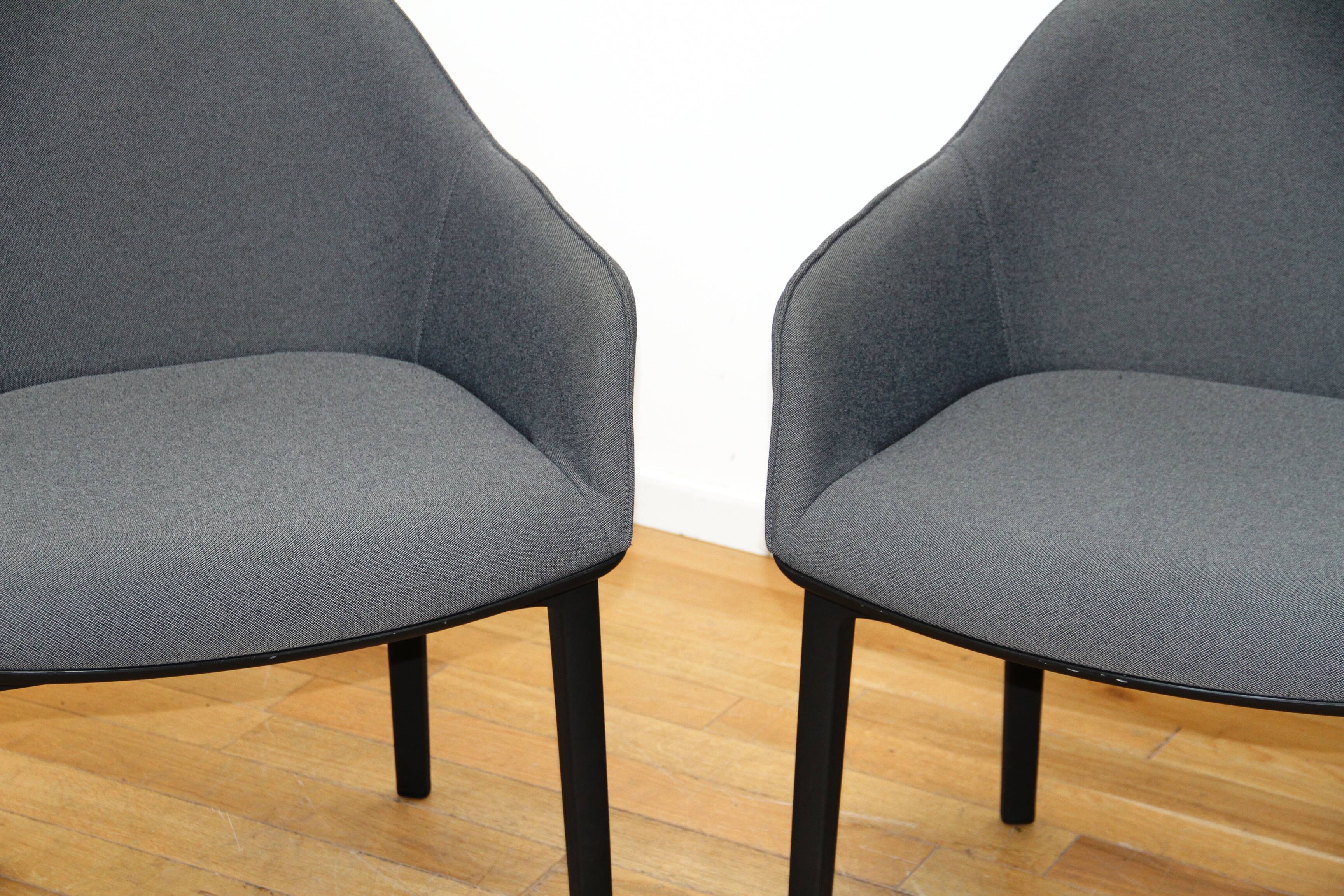Pair of Bouroullec Softshell armchairs, Vitra