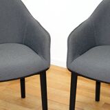 Pair of Bouroullec Softshell armchairs, Vitra