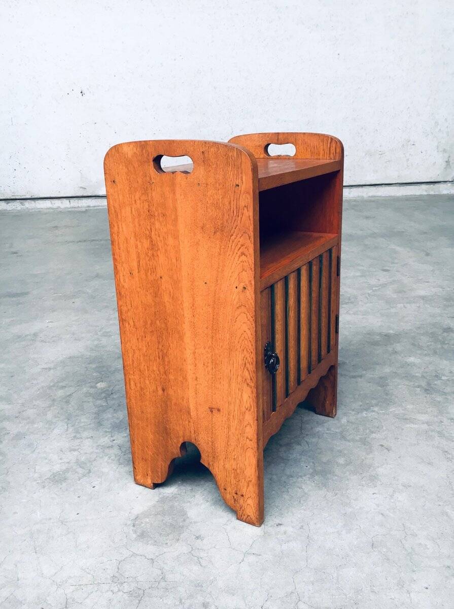 Amsterdam School Bedside Cabinet, Netherlands, 1920s