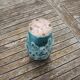 Antique turquoise terracotta amphora vase