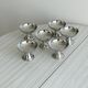Set of 6 metal ice cream bowls