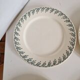 12 assiettes plates Choisy le Roi en terre de fer modèle 1212