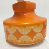 Orange opaline chandelier year 60