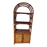 Étagère bambou et rotin vintage