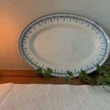 Plat ovale ancien en Faïence de Gien, Modèle Byzance