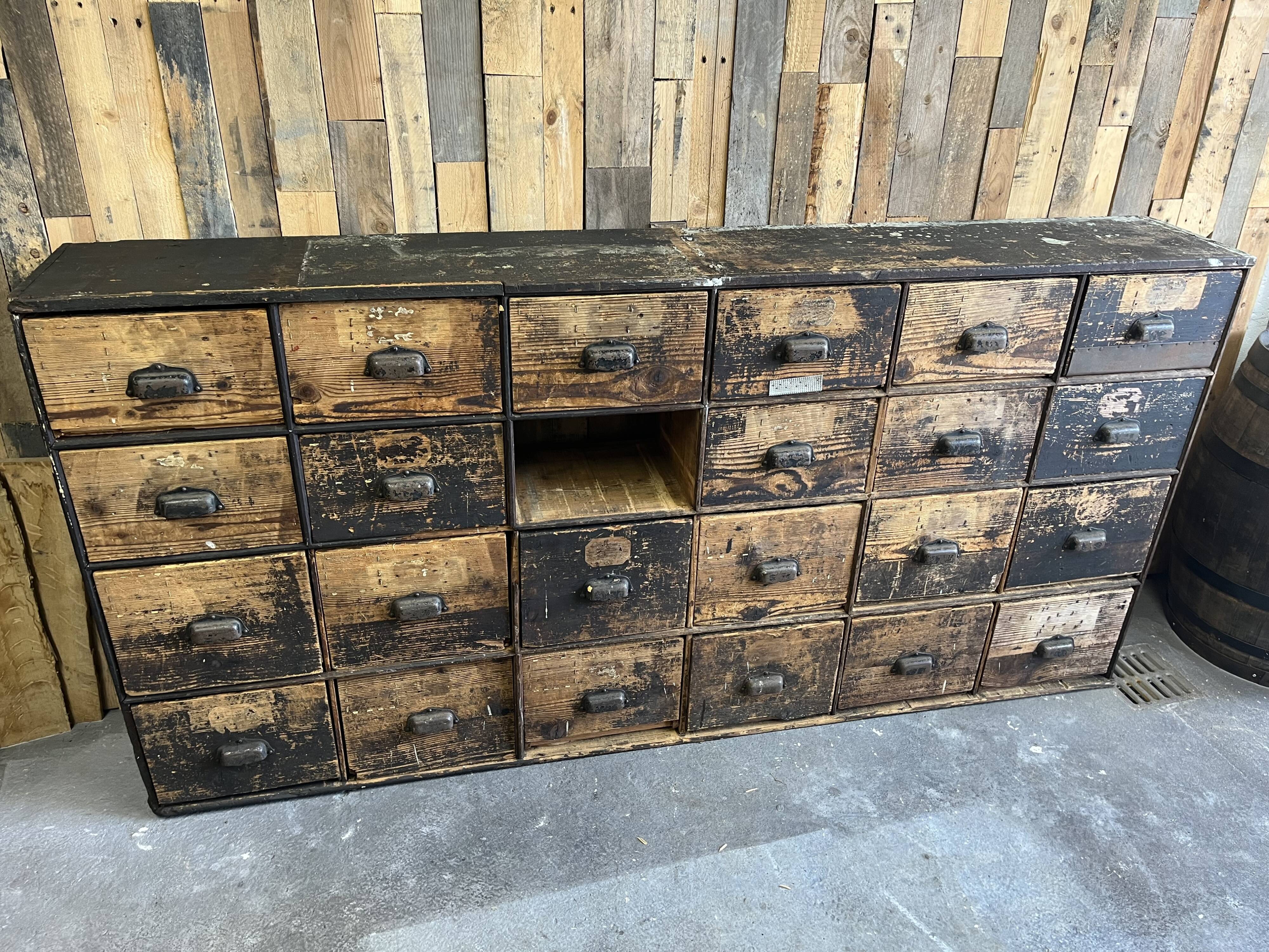 Antique wooden shoe cabinet