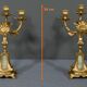 Paire de candélabres en régule doré et onyx – 1940