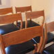 Series of 6 Scandinavian chairs in teak and skaÏ