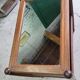 Table d'appoint ou desserte a miroir art deco en marqueterie