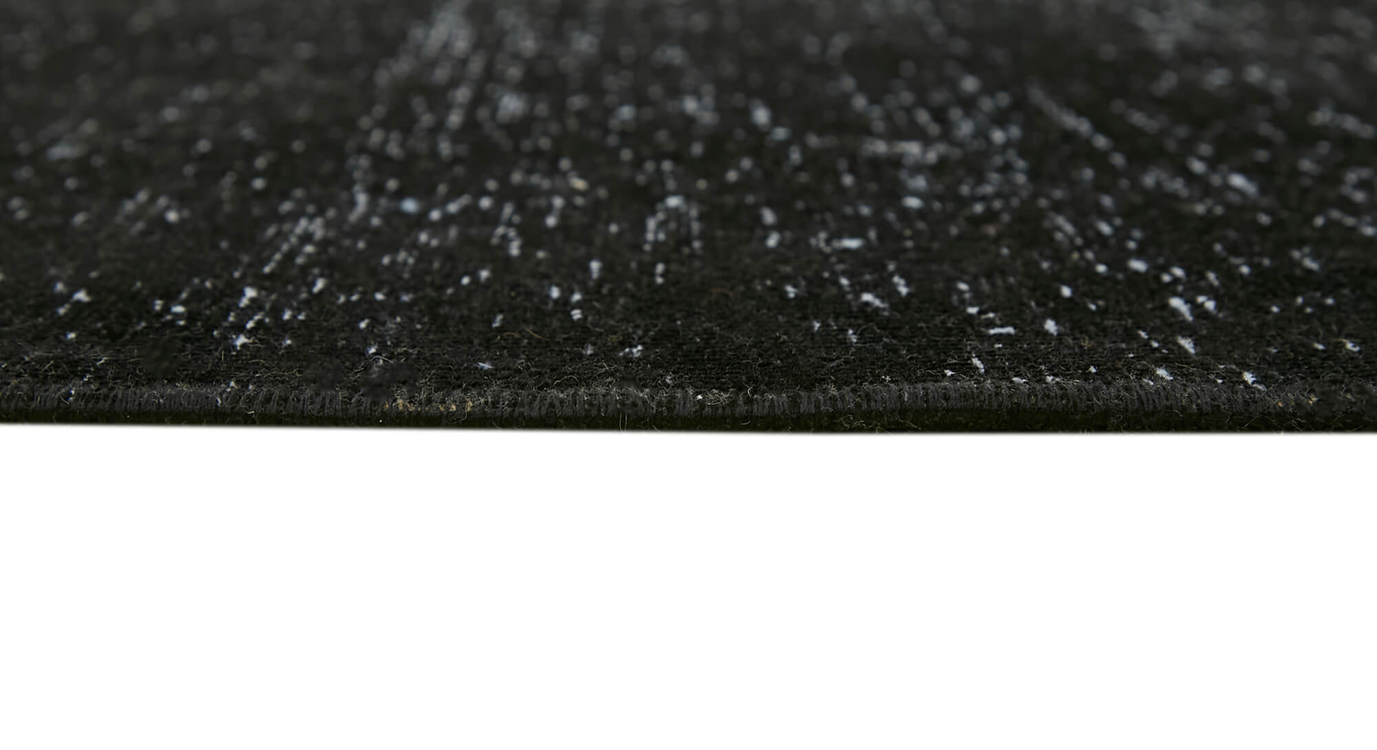Hand-knotted persian overdyed 1970s 291 cm x 400 cm black wool carpet