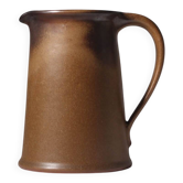 Mustard Brown Ceramic Studio Pottery Jug, 1960s, Signed