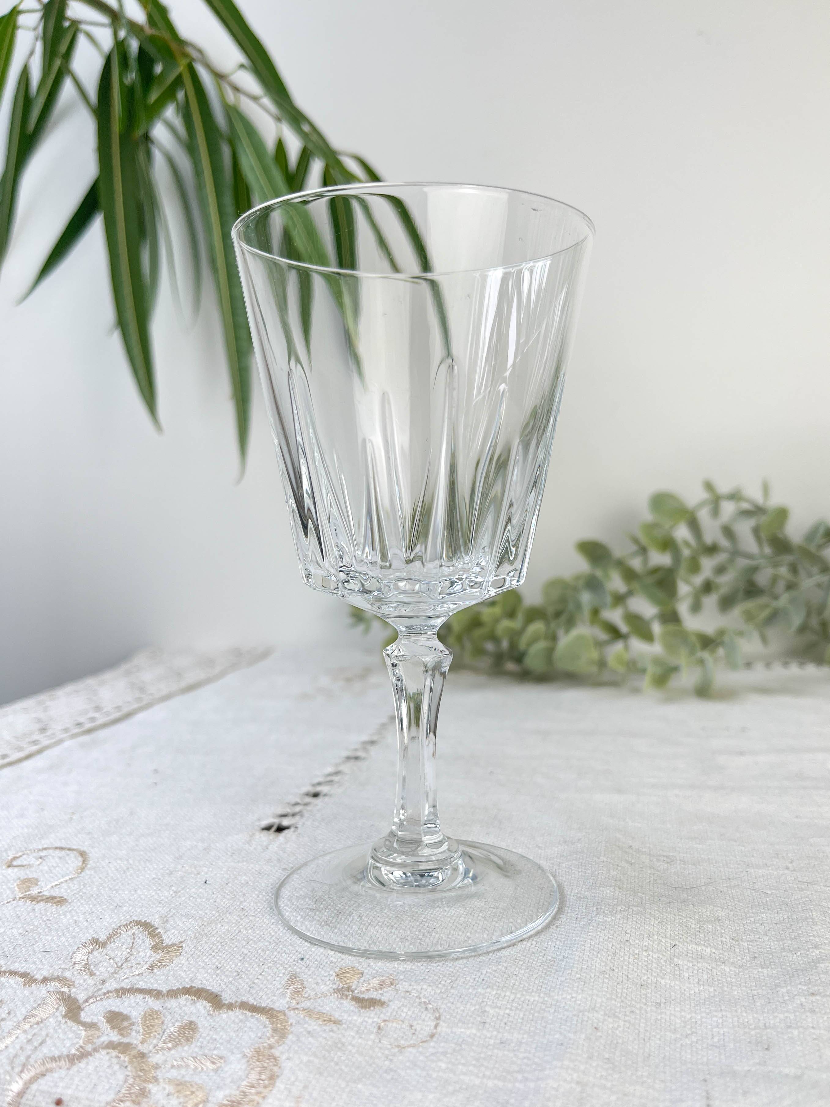 6 Vintage Cristal D'Arques Versailles Red Wine Glasses No. 4