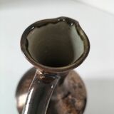 Glazed stoneware pitcher in coppery brown – Potter's work, France, 1970s