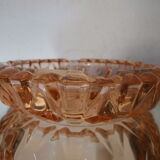 Polished glass ashtray pink blush