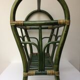 Vintage rattan magazine rack