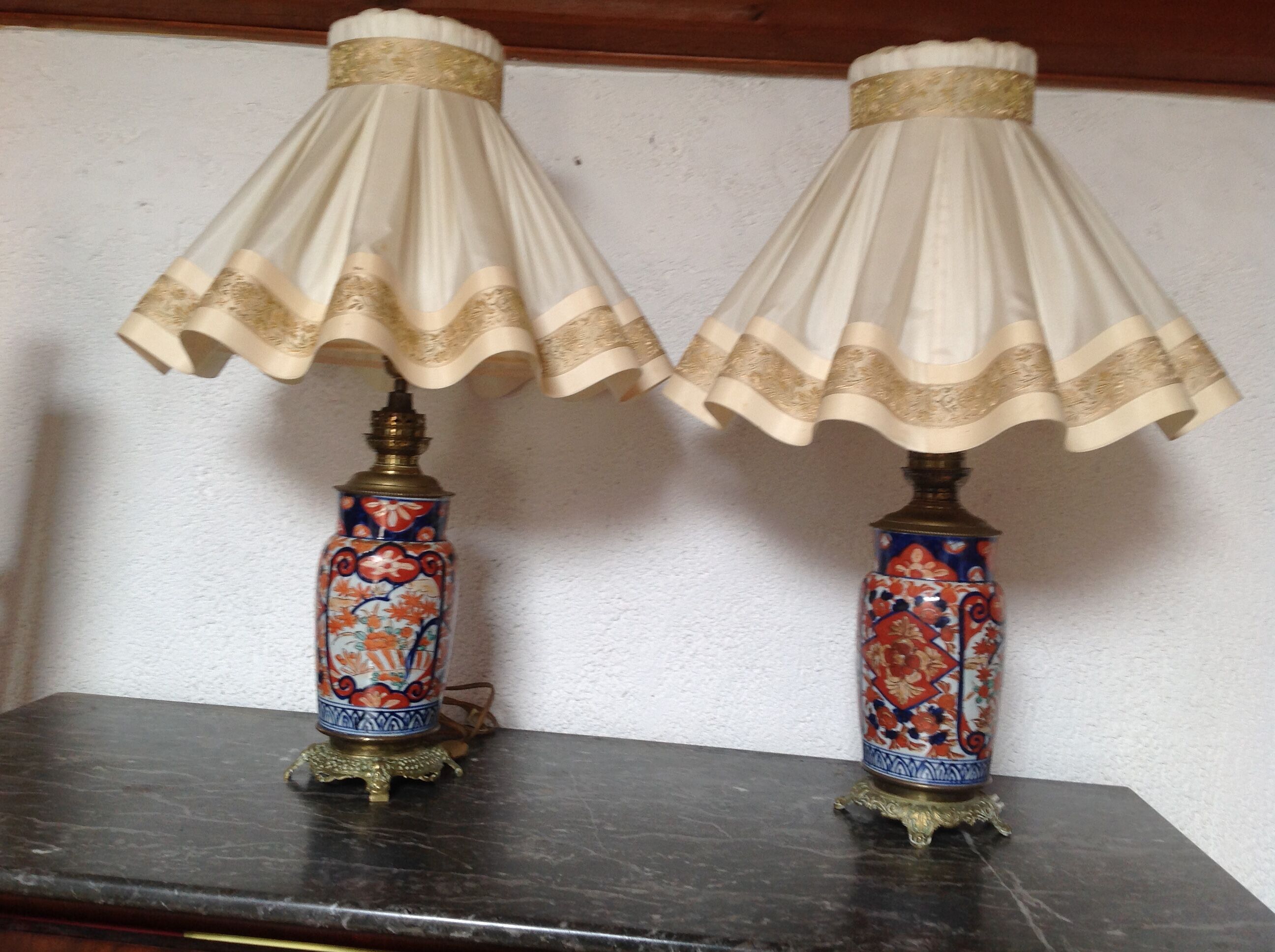 Pair of old Asian lamps