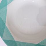 4 assiettes creuses vintage motif géométrique 220510