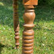 Oval wooden table with shutters Louis Philippe style