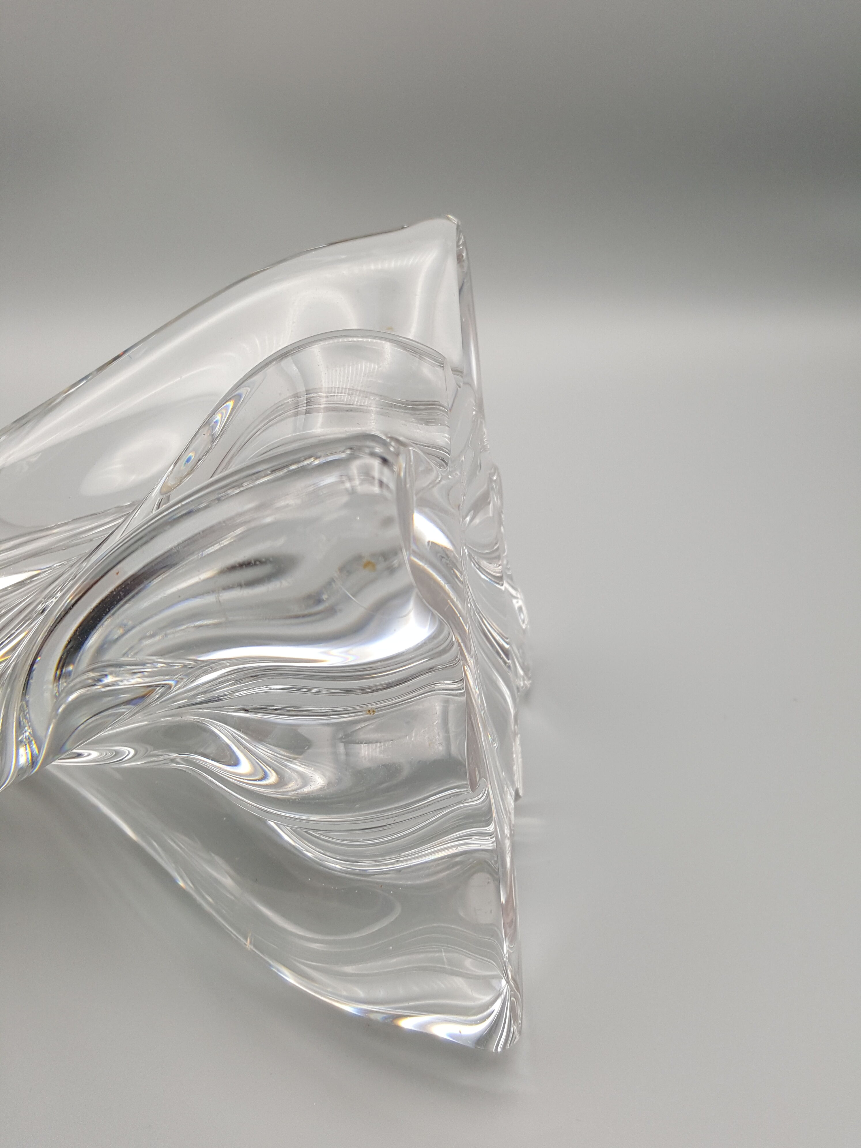 old heavy crystal lamp foot design 60 70s