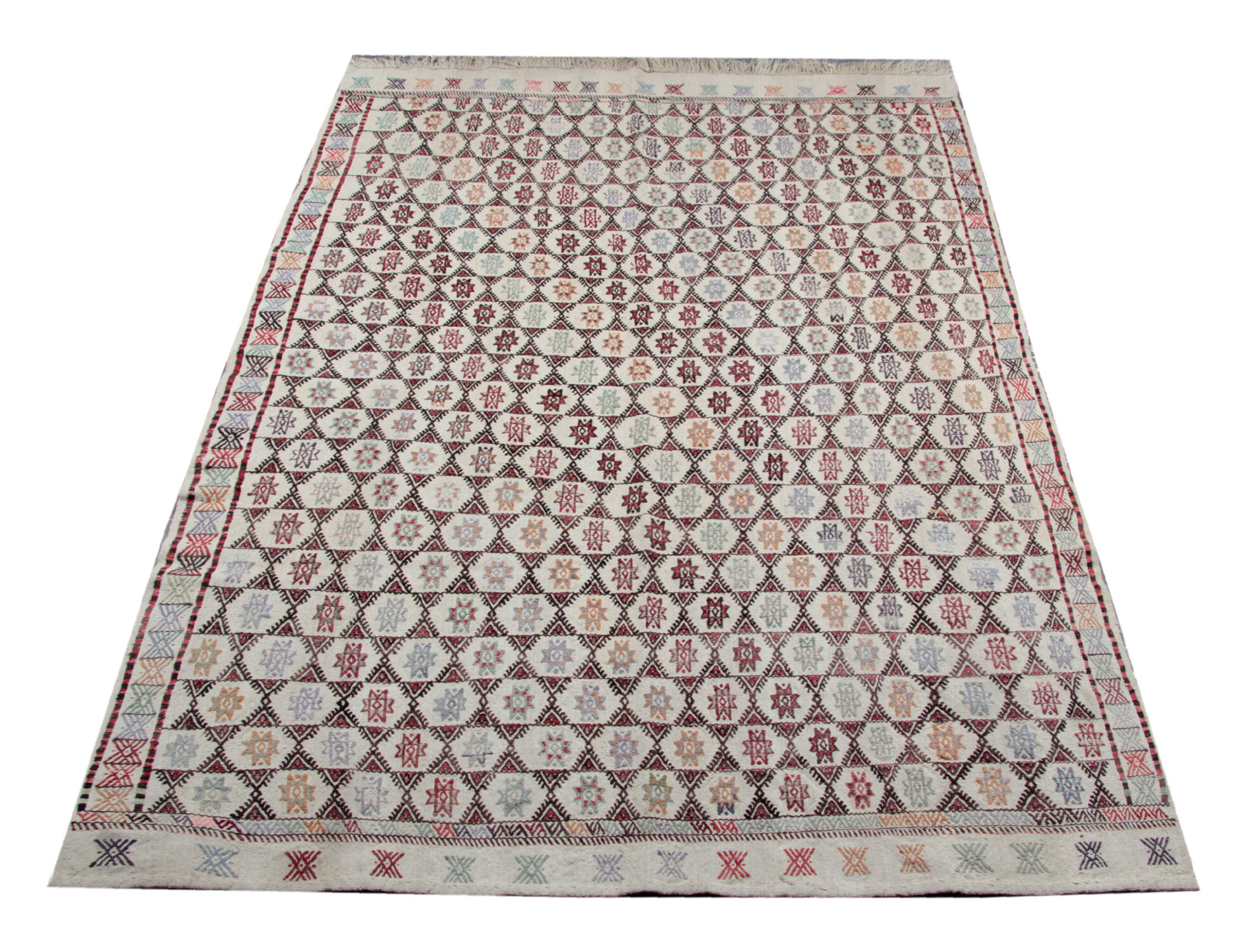 Handwoven antique turkish kilim rug 142x235cm