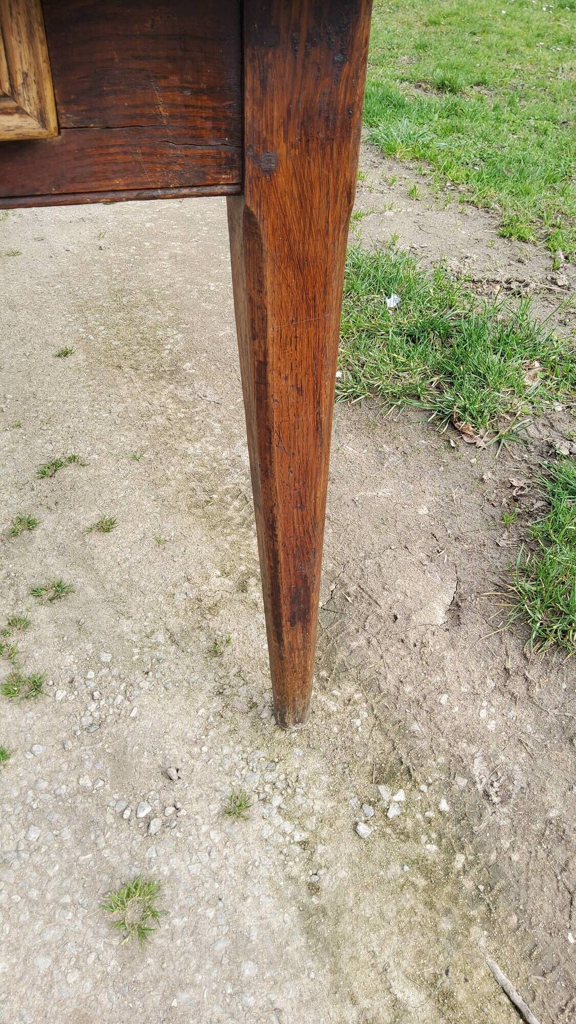Farmhouse table NINETEENTH CENTURY OAK 200cm feet spindles 3 drawers belt