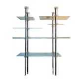 Modernist steel shelf and Altuglas