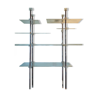 Modernist steel shelf and Altuglas