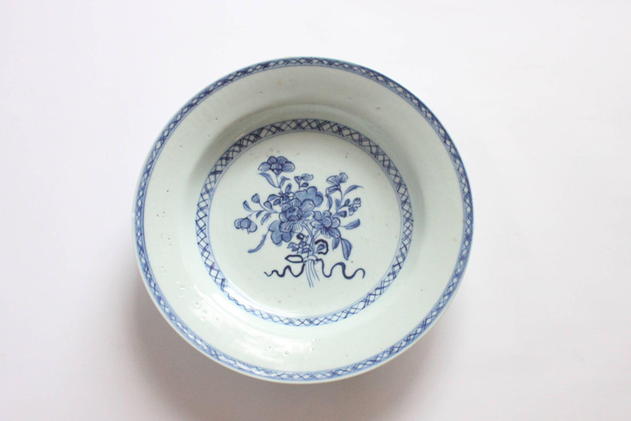 Assiette en porcelaine d'exportation Qianlong, Chine 18e