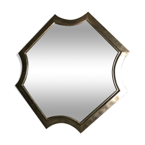 Miroir de brasserie carré en métal