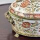 Louis XV style enamelled ceramic and bronze pot 22x16cm