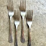 4 silver-plated forks
