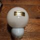 Wall lamp globe blown glass support white speckled blue Tissot vintage